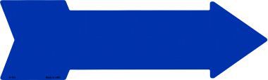 Blue Novelty Metal Arrow Sign