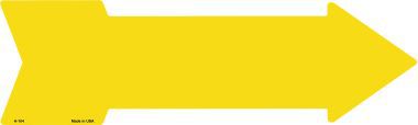 Yellow Novelty Metal Arrow Sign
