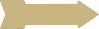 Gold Novelty Metal Arrow Sign