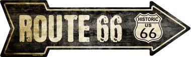 Vintage Route 66 Novelty Metal Arrow Sign