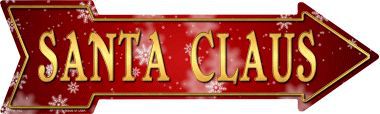 Santa Claus Novelty Metal Arrow Sign