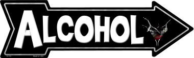Alcohol Novelty Metal Arrow Sign