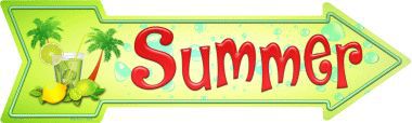 Summer Novelty Metal Arrow Sign