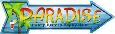 Paradise Novelty Metal Arrow Sign