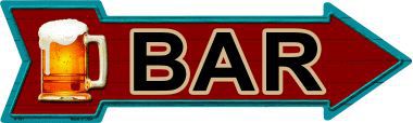 Bar Novelty Metal Arrow Sign