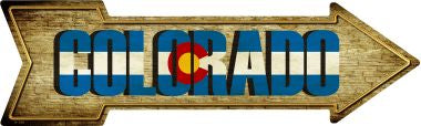 Colorado Novelty Metal Arrow Sign