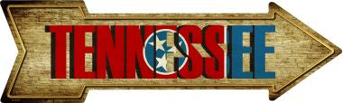 Tennessee Novelty Metal Arrow Sign