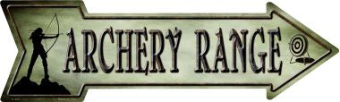Archery Range Novelty Metal Arrow Sign