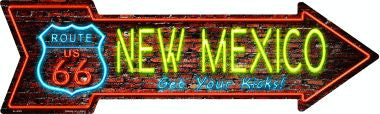 New Mexico Novelty Metal Arrow Sign
