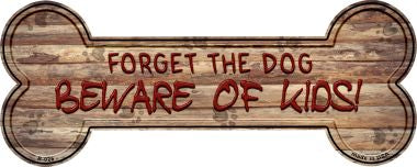 Beware of Kids Novelty Bone Magnet