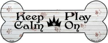 Keep Calm Play On Novelty Bone Magnet