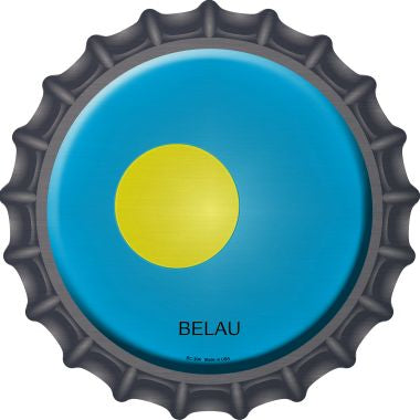 Belau Novelty Metal Bottle Cap 12 Inch Sign