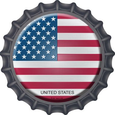 United States Novelty Metal Bottle Cap 12 Inch Sign