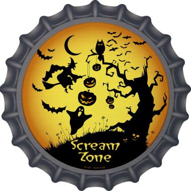 Scream Zone Novelty Metal Bottle Cap 12 Inch sign