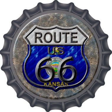 Kansas Route 66 Novelty Metal Bottle Cap BC-520