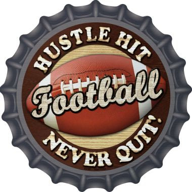 Football Novelty Metal Bottle Cap 12 Inch Sign