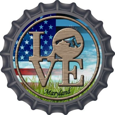 Love Maryland Novelty Metal Bottle Cap 12 Inch Sign