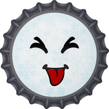 Raspberry Face Snowflake Novelty Metal Bottle Cap 12 Inch sign