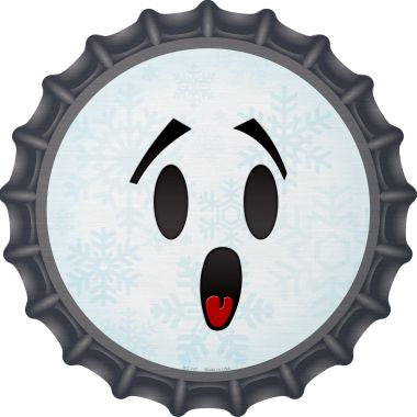 Surprise Face Snowflake Novelty Metal Bottle Cap 12 Inch Sign