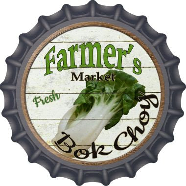 Farmers Market Bok Choy Novelty Metal Bottle Cap 12 Inch Sign