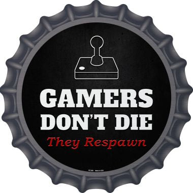 Atari Gamers Dont Die Novelty Metal Bottle Cap 12 Inch Sign