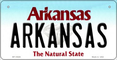 Arkansas Novelty Metal Bicycle Plate