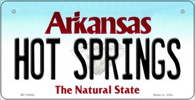 Hot Springs Arkansas Novelty Metal Bicycle Plate BP-10032