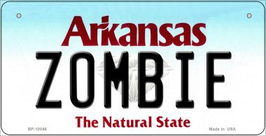 Zombie Arkansas Novelty Metal Bicycle Plate