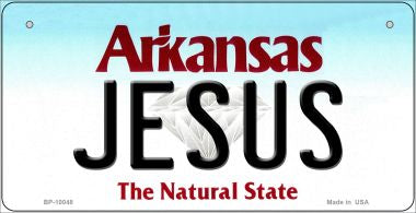Jesus Arkansas Novelty Metal Bicycle Plate BP-10048