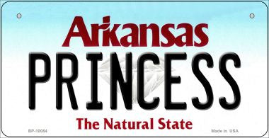 Princess Arkansas Novelty Metal Bicycle Plate BP-10054