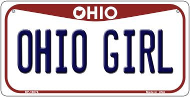 Ohio Girl Ohio Novelty Metal Bicycle Plate BP-10076
