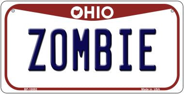 Zombie Ohio Novelty Metal Bicycle Plate