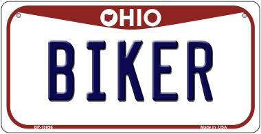 Biker Ohio Novelty Metal Bicycle Plate