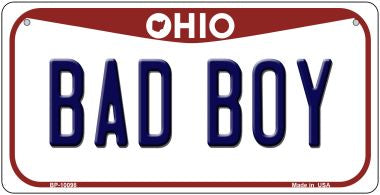 Bad Boy Ohio Novelty Metal Bicycle Plate