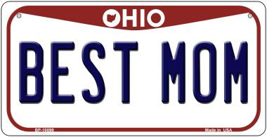 Best Mom Ohio Novelty Metal Bicycle Plate