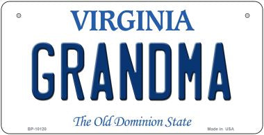 Grandma Virginia Novelty Metal Bicycle Plate BP-10120