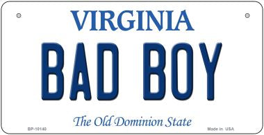 Bad Boy Virginia Novelty Metal Bicycle Plate