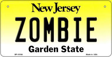 Zombie New Jersey Novelty Metal Bicycle Plate