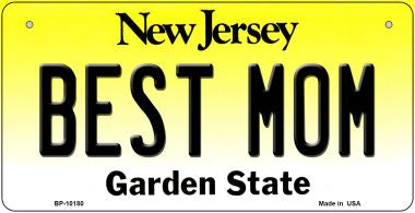 Best Mom New Jersey Novelty Metal Bicycle Plate