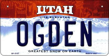 Ogden Utah Novelty Metal Bicycle Plate BP-10187