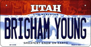 Brigham Young Utah Novelty Metal Bicycle Plate