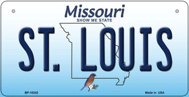 St. Louis Missouri Novelty Metal Bicycle Plate BP-10242