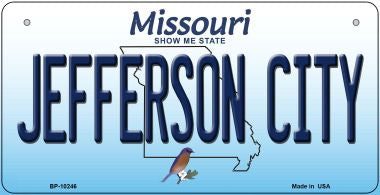 Jefferson City Missouri Novelty Metal Bicycle Plate BP-10246