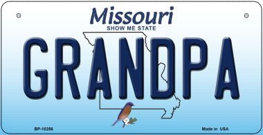 Grandpa Missouri Novelty Metal Bicycle Plate BP-10256