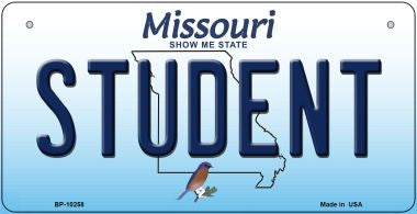 Student Missouri Novelty Metal Bicycle Plate BP-10258