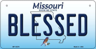 Blessed Missouri Novelty Metal Bicycle Plate