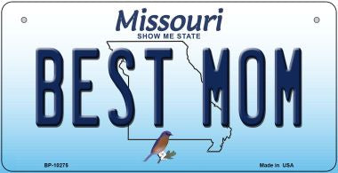 Best Mom Missouri Novelty Metal Bicycle Plate