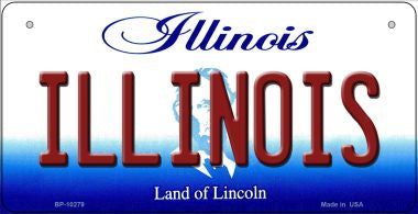 Illinois Novelty Metal Bicycle Plate BP-10279
