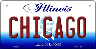Chicago Illinois Novelty Metal Bicycle Plate BP-10282