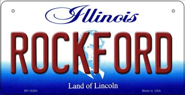 Rockford Illinois Novelty Metal Bicycle Plate BP-10284